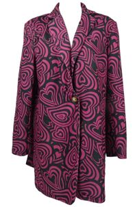 Dámský růžovo-černý vzorovaný blejzr Shein 