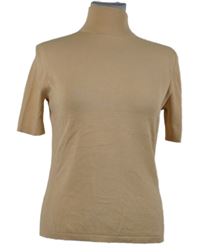 Dámské broskvové pletené tričko se stojáčkem 