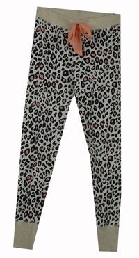 Dámské bílo-černo-růžové vzorované pyžamové kalhoty Love To Lounge 