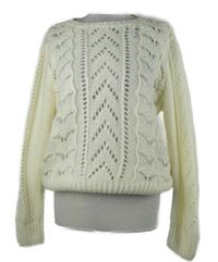 Dámský smetanový ažurový svetr H&M