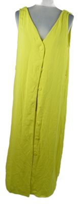 Dámské žluté propínací midi šaty Primark 