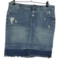 Dámská světlemodrá riflová sukně s prošoupáním C&A