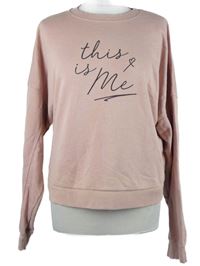 Dámská světlerůžová mikina s nápisem New Look 