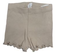 Světlebéžové žebrované kraťasy H&M
