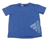 Modré melírované tričko s logem Adidas