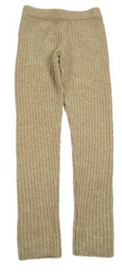 Nové - Béžové žebrované pletené kalhoty Zara