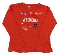 Červené triko s nápisem Pepperts