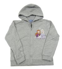 Světlešedá propínací mikina a Frozen a kapucí Disney