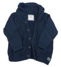 Tmavomodrý propínací svetr Jasper Conran