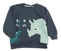 Tmavomodrá mikina s dinosaury George