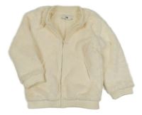 Smetanová kožešinová podšitá propínací mikina C&A