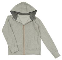 Světlešedá propínací mikina s kapucí 