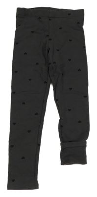 Šedé teplákové legíny se srdíčky H&M