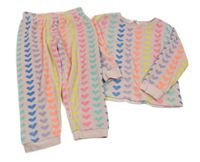 Světlerůžové sametové pyžamo se srdíčky M&S