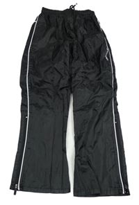 Černo-bílé šusťákové funkční kalhoty Stanno