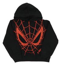 Černo-červená mikina s pavoukem a kapucí Marvel