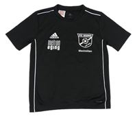Černé sportovní tričko s potiskem zn. Adidas