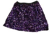 Fialová flitrová sukně zn. Kiabi