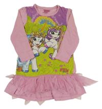 Růžovo-zelená noční košile s jednorožci 