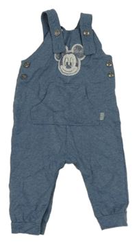 Modré melírované laclové tepláky s Mickeym George