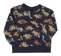 Tmavomodrá mikina s dinosaury Pekkle