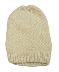Krémová pletená čepice