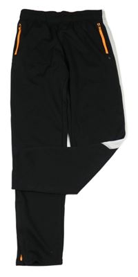 Černé sportovní tepláky s bílým pruhem H&M