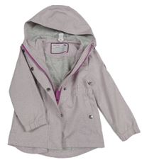 Růžová melírovaná softshellová parka s kapucí Topolino