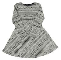 Černo-bílé vzorované šaty Pepperts