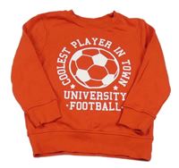 Červená mikina s míčem C&A