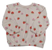 Světlerůžová mikina s jahodami Primark