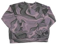 Šedo-fialová vzorovaná mikina Primark