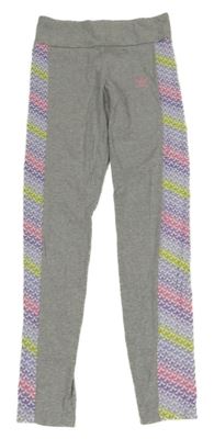 Šedo-barevné legíny se vzorem Adidas