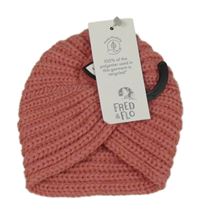 Nové - Růžová turbanová čepice F&F