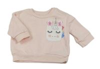 Světlerůžová oversize mikina s jednorožcem Primark