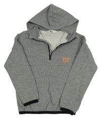 Šedá melírovaná mikina s kapucí H&M