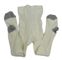 Smetanovo-stříbrné punčocháče Lupilu