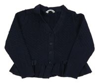 Tmavomodrý vzorovaný propínací svetr Clarks