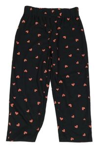 Černé tepláky se srdíčky 