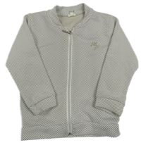 Béžovo-bílá vzorovaná propínací mikina River Island