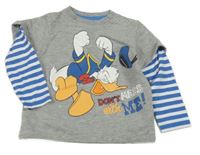 Šedo-pruhované triko s Donaldem C&A