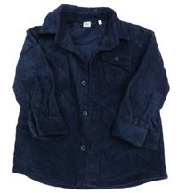 Tmavomodrá manšestrová košile Tu