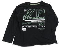 Černé triko s nápisem Y.F.K.