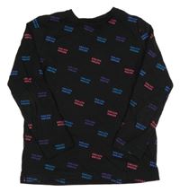 Černé triko s nápisy Primark