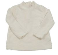 Bílá sametová žebrovaná mikina Manor