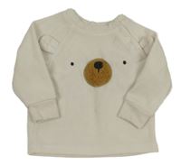 Smetanová fleecová mikina s medvídkem Pep&Co