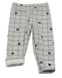 Šedé kostkované zateplené legíny s Minnie Disney + C&A