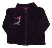 Fialovo-tmavomodrá pruhovaná propínací mikina s nápisem Lupilu