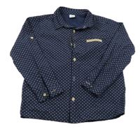 Tmavomodrá vzorovaná košile 