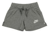 Šedé teplákové kraťasy s logem Nike 